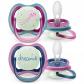 AVENT 2 CHUPETES NOCTUROS   ULTRA AIR 6-18 MESES NIÑA