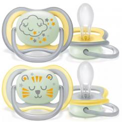 AVENT 2 CHUPETES ULTRA AIR DECO NOCTURNO +18 MESES CN 205714