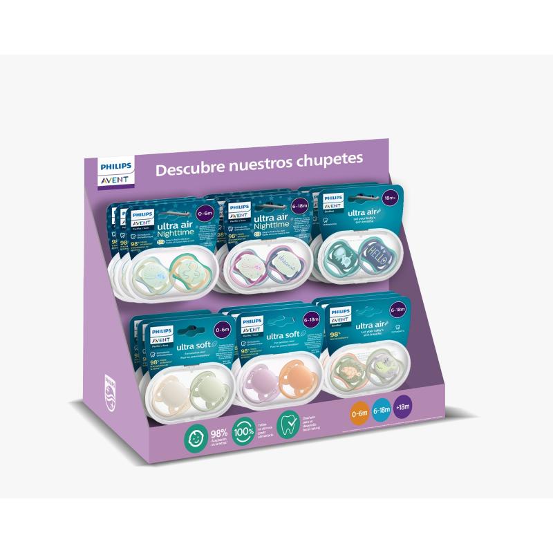 AVENT EXPOSITOR CHUPETES SURTIDOS