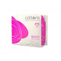 COTTONS COMPRESA CON ALAS  MAXI ALGODON 100%