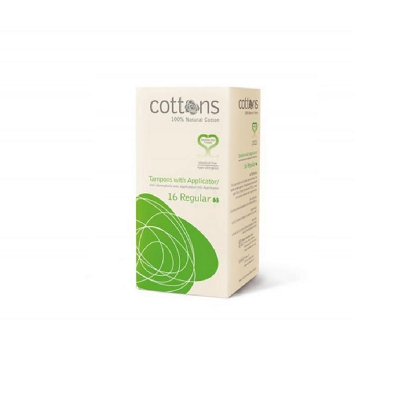 COTTONS TAMPON CON  APLICADOR REGULAR X16 ALGODON 100%