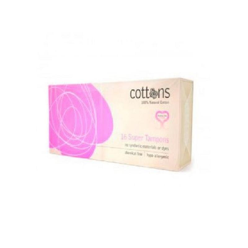 COTTONS TAMPON SIN APLICADOR SUPER X16 ALGODON 100%