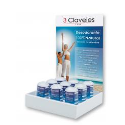DESODORANTE 100% NATURAL MINERAL DE ALUMBRE 80384 60 GR - 3 CLAVELES