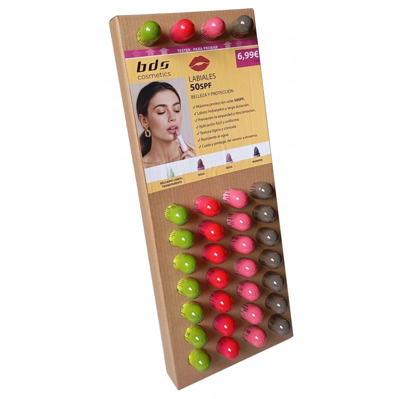 DISPLAY 28 LABIALES PROTECCION 50SPF BADS
