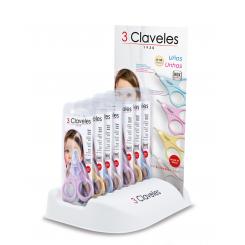 EXPOSITOR TIJERAS DE UÑAS BEBE 12 UD 80033 - 3 CLAVELES