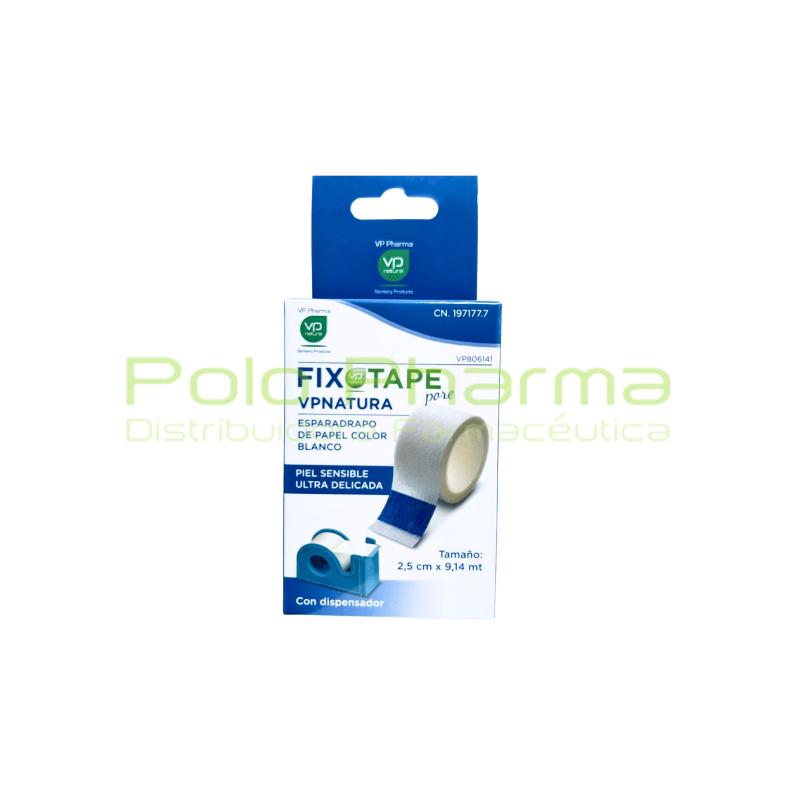 FIXOTAPE PORE ESPARADRAPO PAPEL BLANCO 2,5CM*9,14MT(CON DISPENSADOR) CN 197177