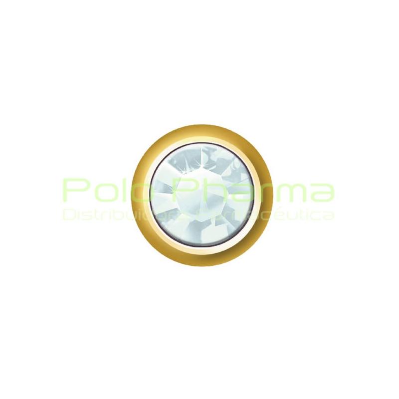 PENDIENTE DORADO SWAROSVSKI AGUA MARINA MINI CMG103-SII