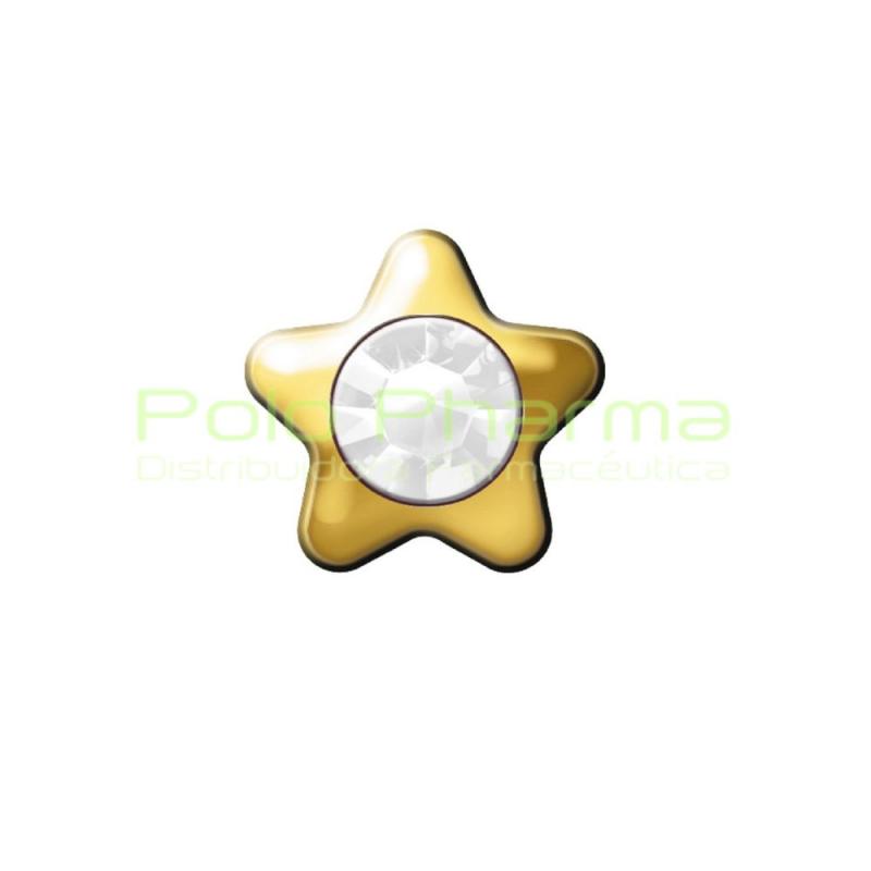 PENDIENTE ESTRELLA DORADA SWAROVSKI BRILLANTE CRG304-SII