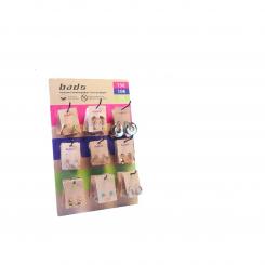 PENDIENTE HIPOALERGENICOS BADS ROSA
