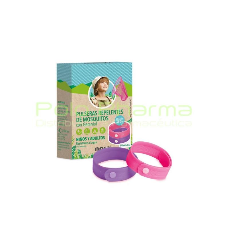 PULSERA REPELENTE DE MOSQUITOS ROSA 2UD NOSAKIT