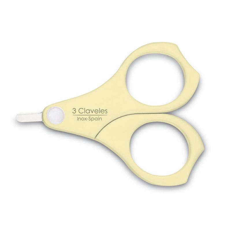 TIJERAS UÑAS BEBE 7.5CM 80034 *COLOR SURTIDO* - 3 CLAVELES
