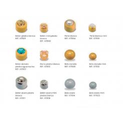PENDIENTE TRI-PACK BOLA DORADA MINI (6 unidades)
